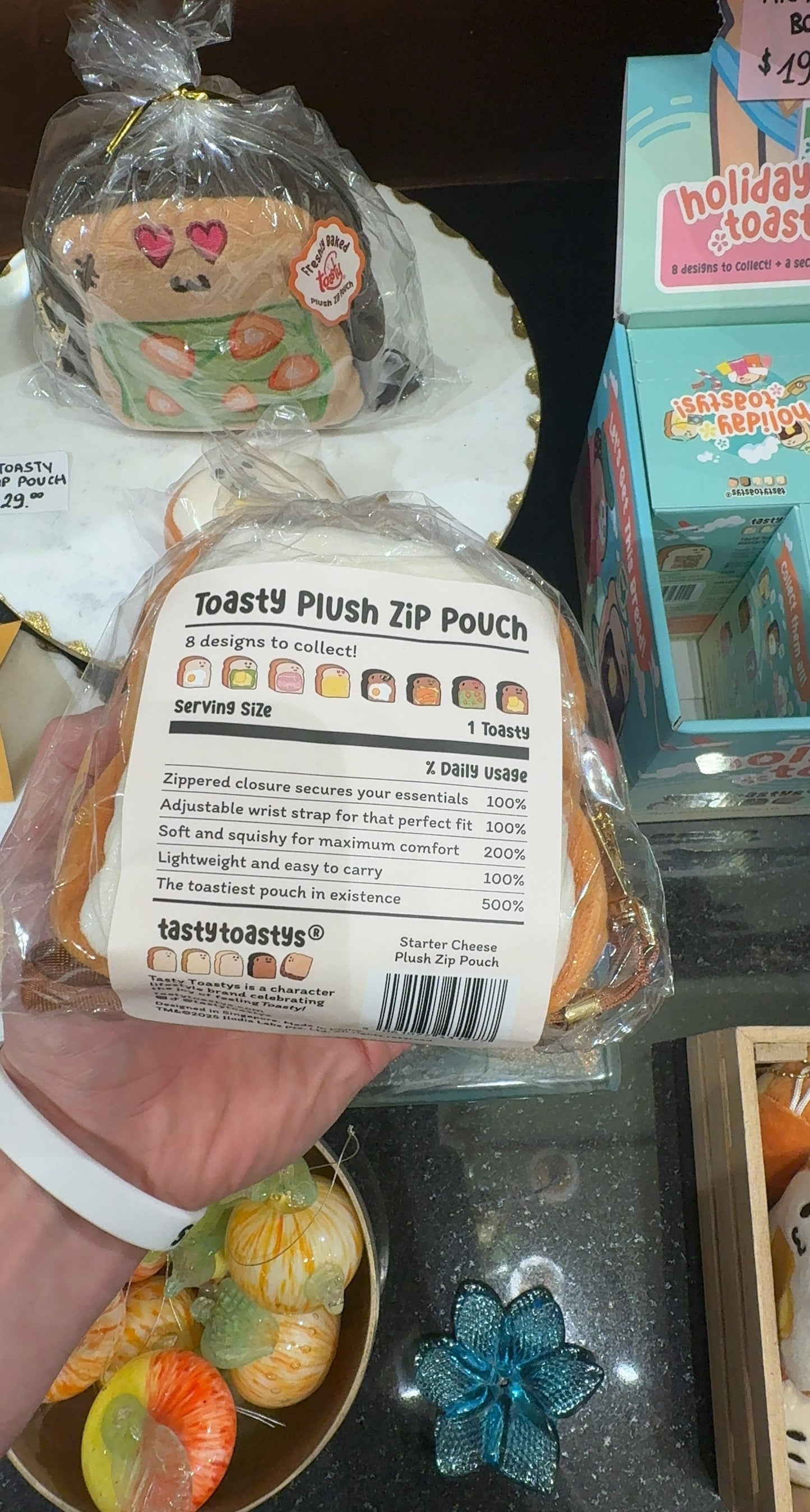 Toasty Plush Zip Pouch - Starter Cheese