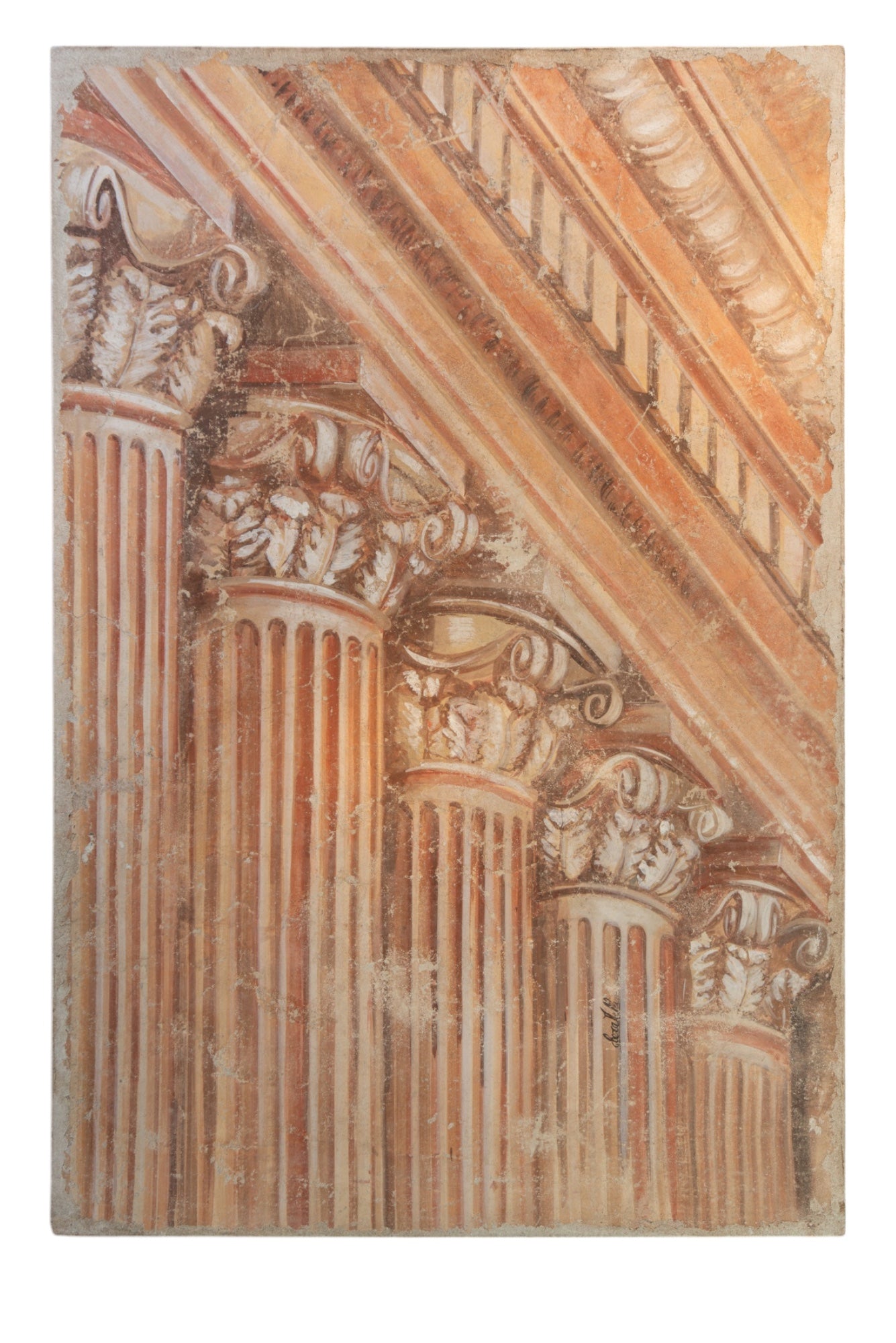 Corinthian Columns Italian Fresco