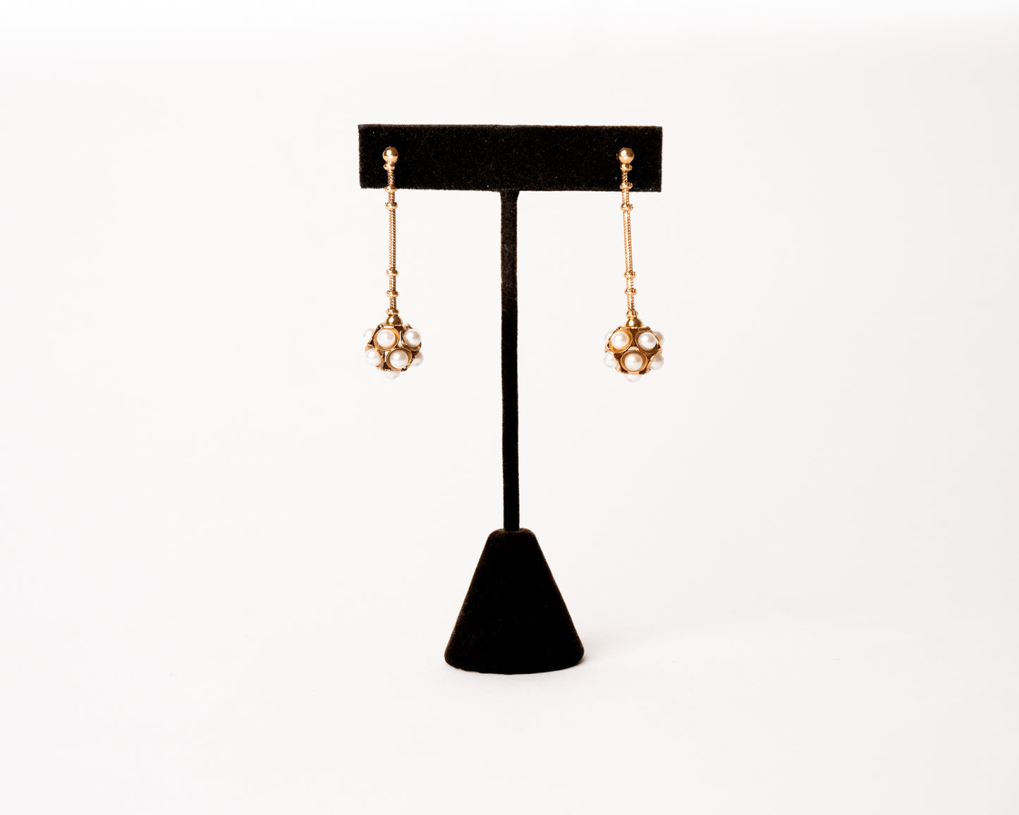 Italian Artisan Gold Star Burst Drop Earrings
