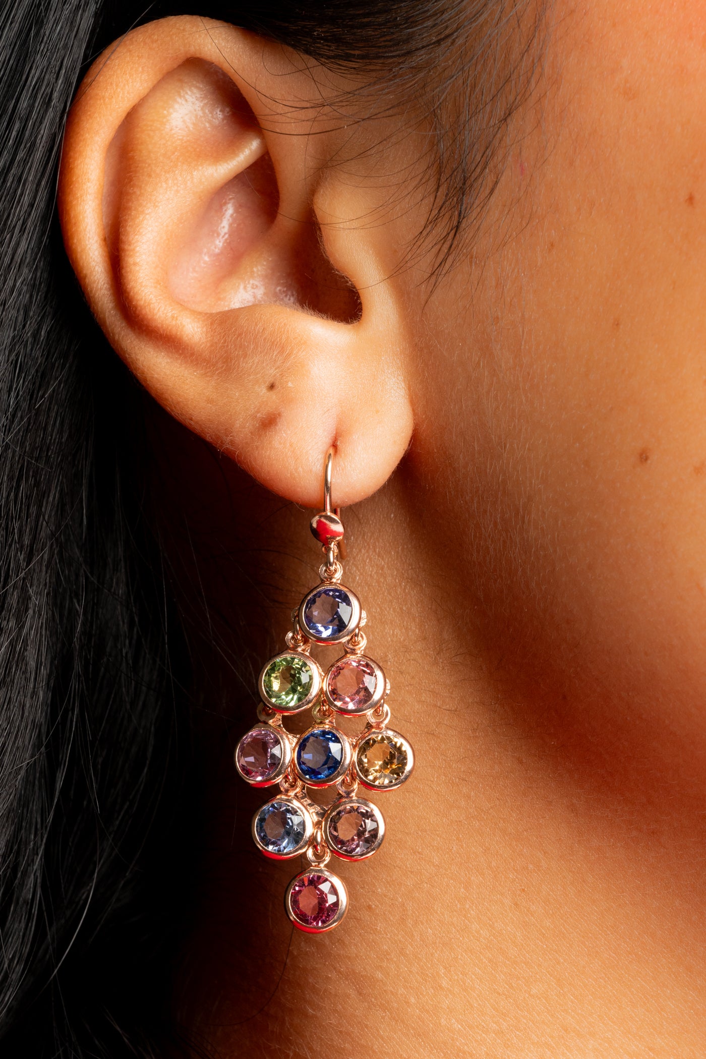 Italian Artisan Rose Gold Expression Earrings