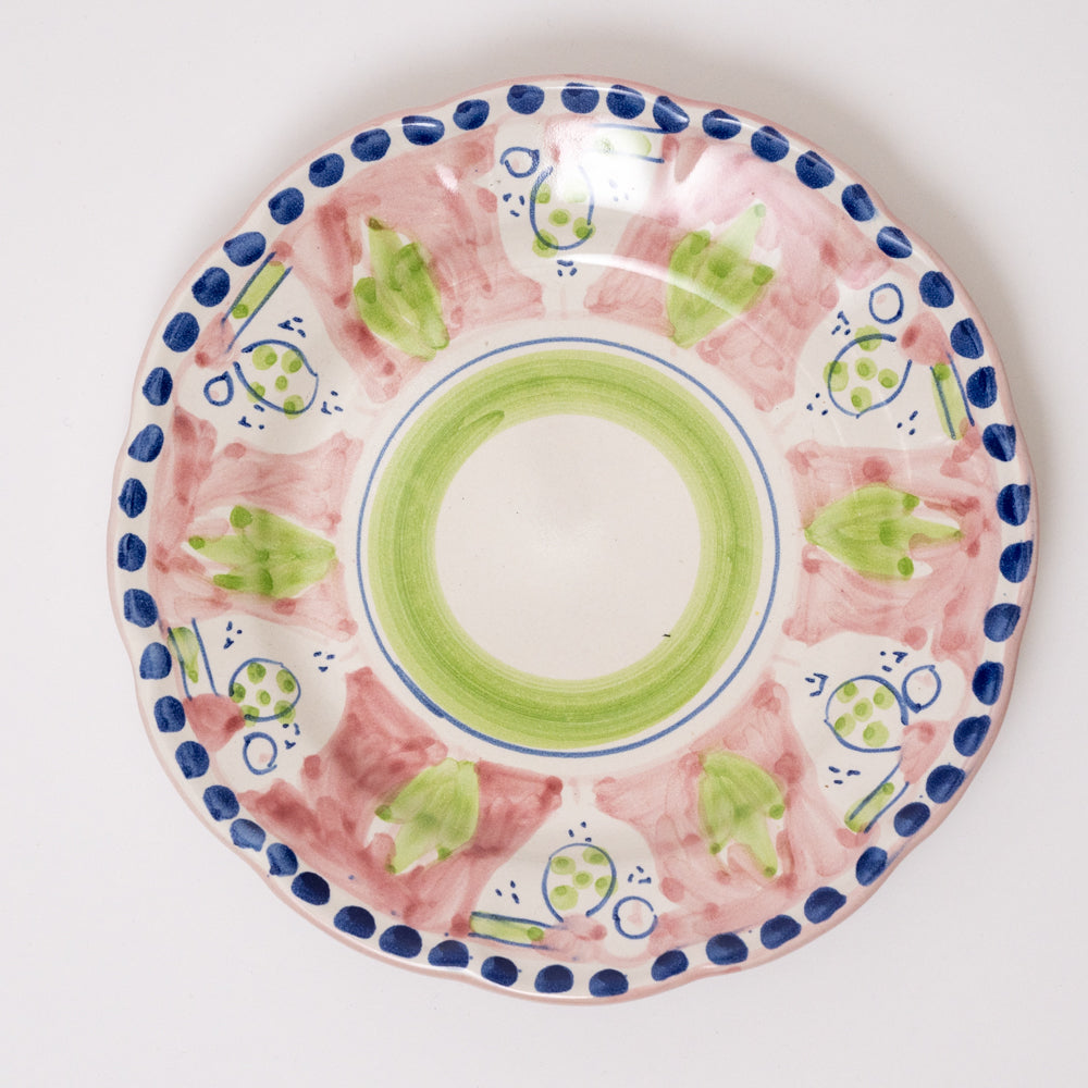 Italian Hand Painted Terracotta Chicken Plate
