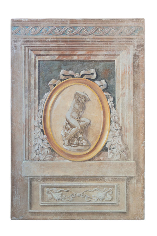 Woman and Medallion Italian Fresco