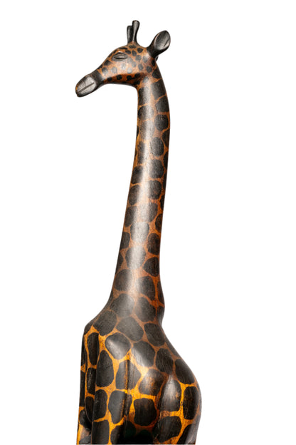 Hand-carved Kenyan Giraffe Figure