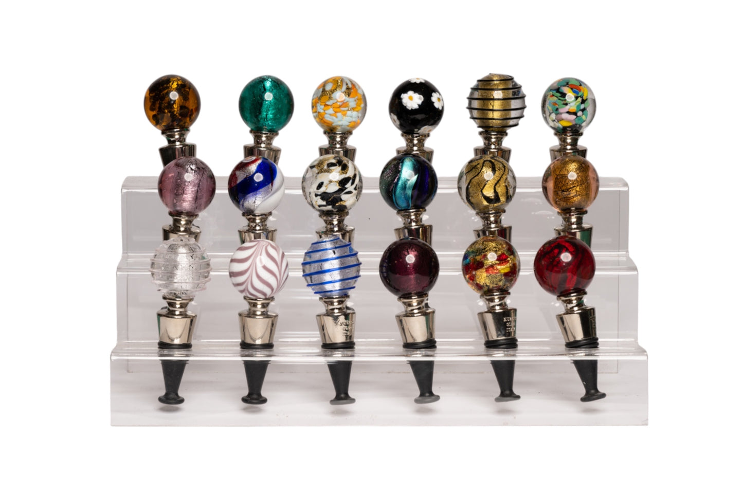 Hand-blown Murano Glass Bottle Stoppers
