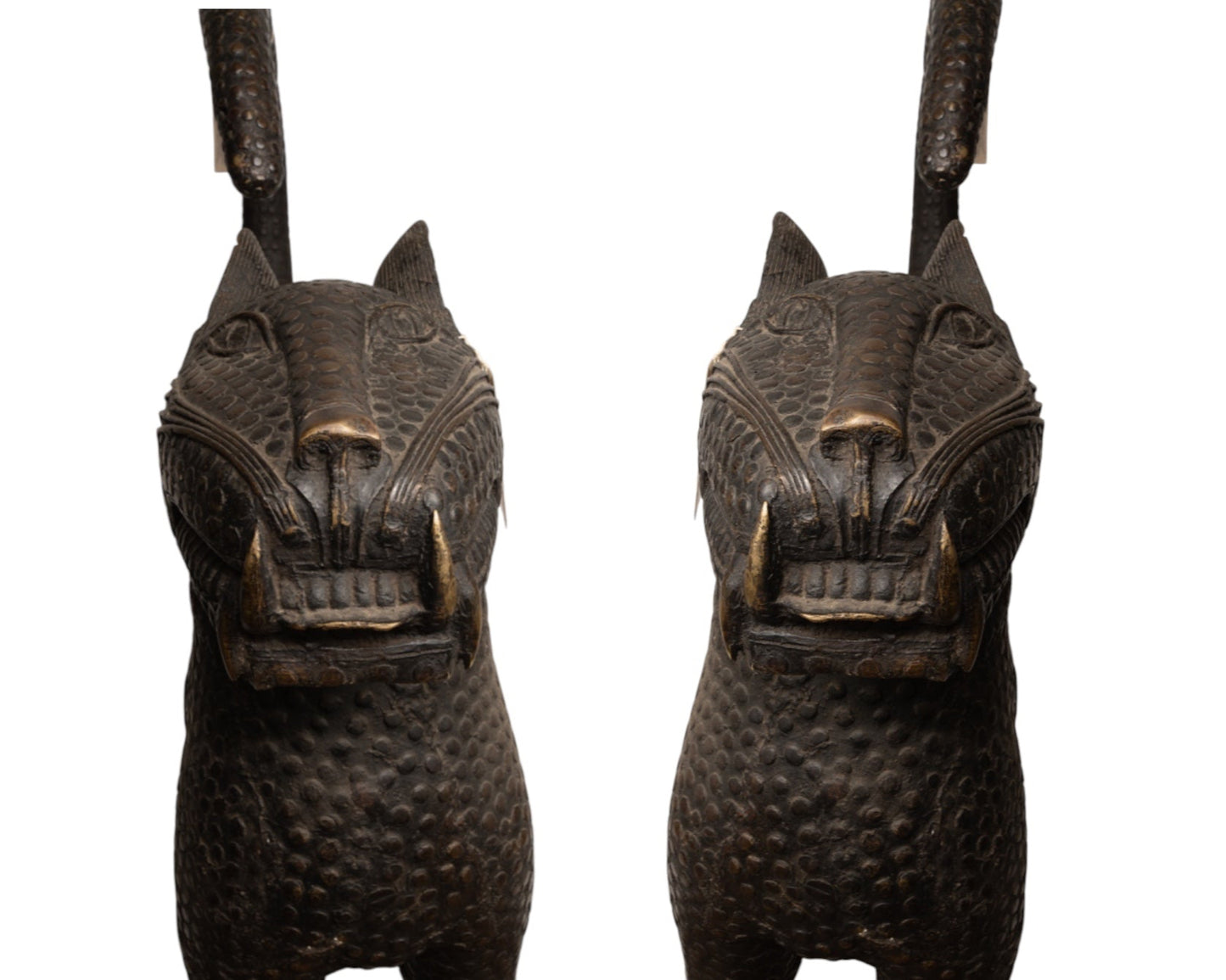 Benin Bronze Leopard Pair 1