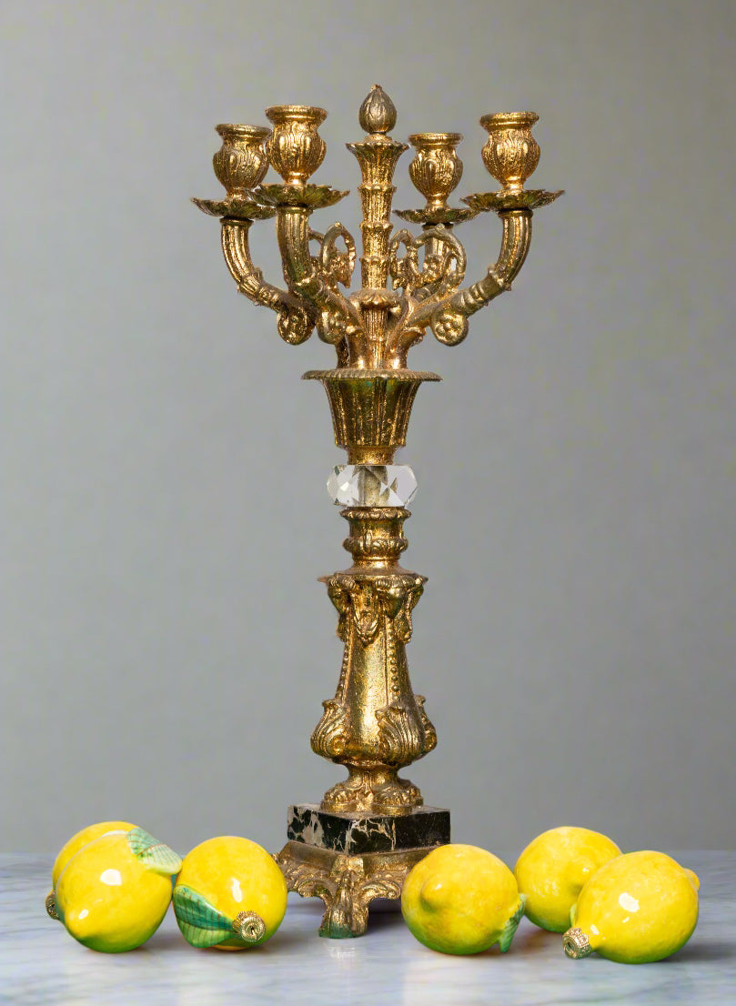 Italian Gold Leaf Candelabra