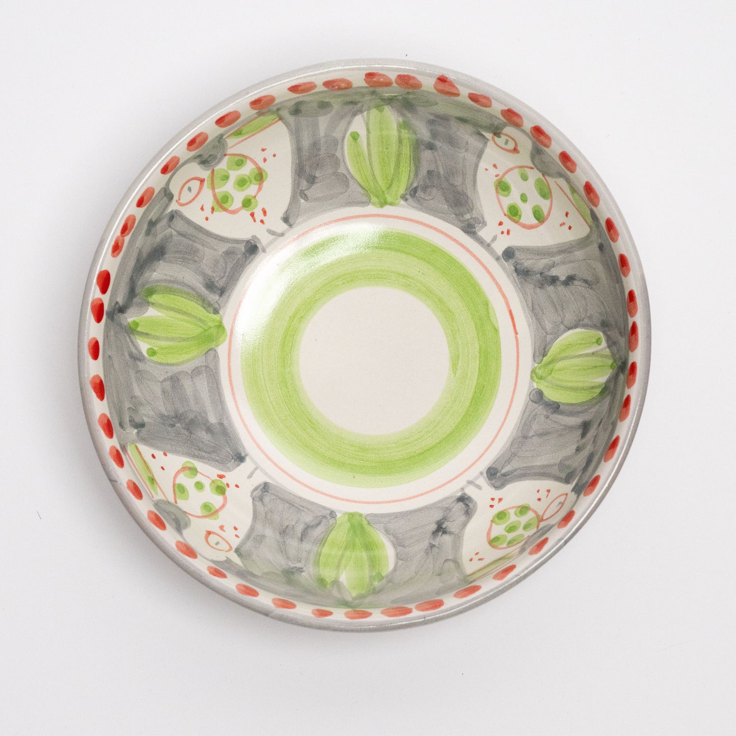 Italian Hand Painted Terracotta Chicken Bowl
