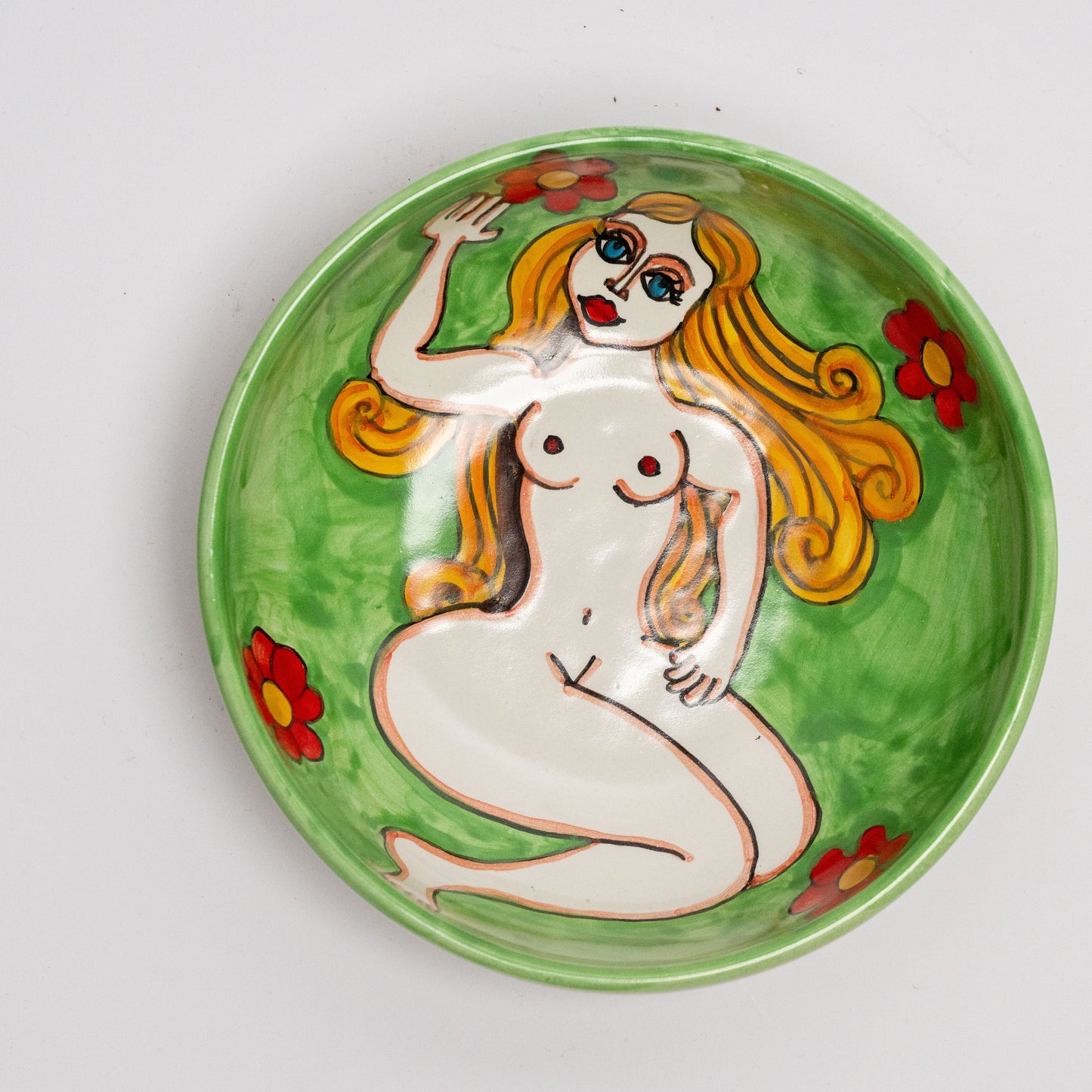 Italian Hand Painted Terracotta Zodiac Bowl