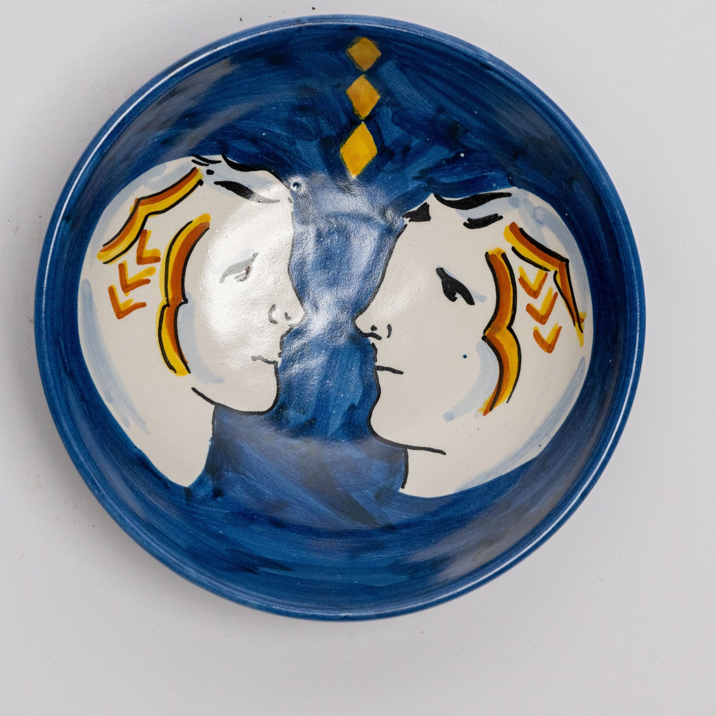 Italian Hand Painted Terracotta Zodiac Bowl