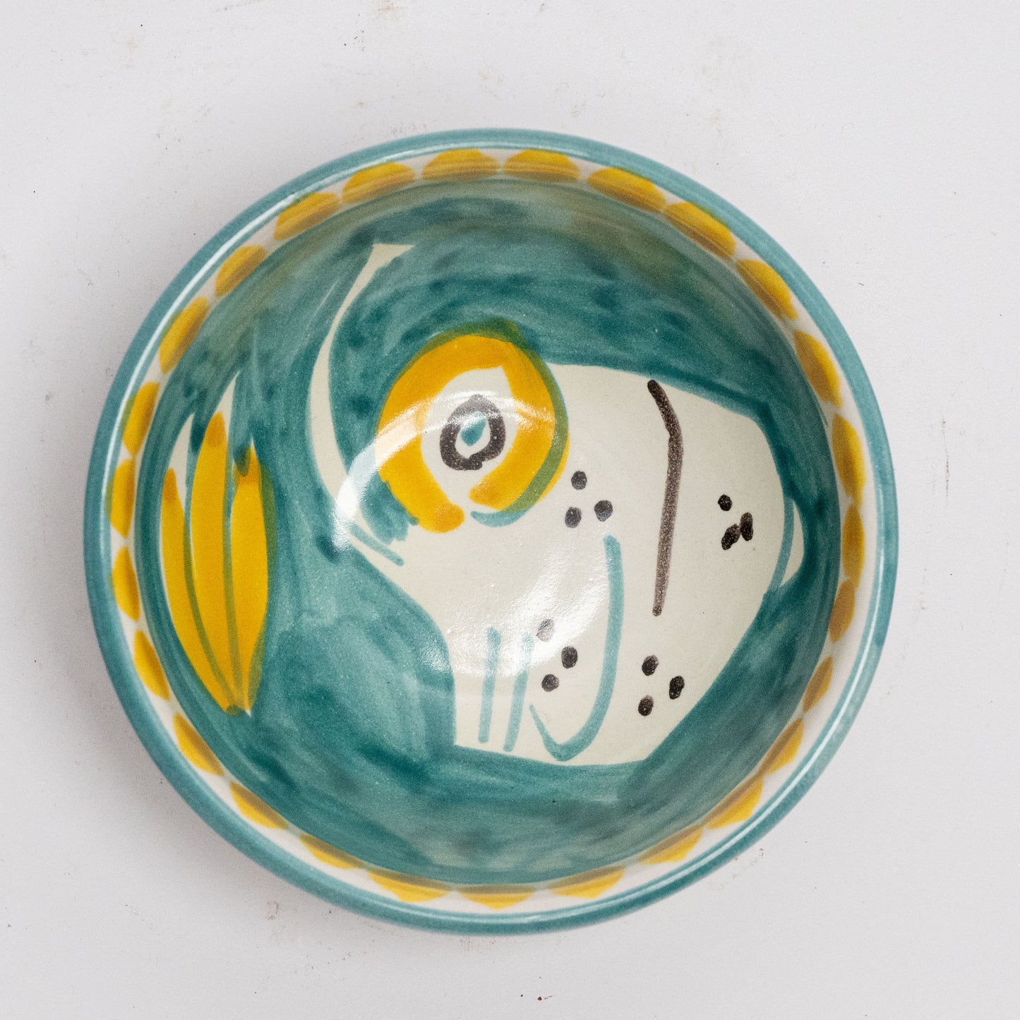 Italian Hand Painted Terracotta Elephant Bowl