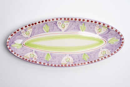 Italian Hand Painted Terracotta Chicken Platter