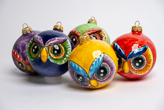 Hand Painted Owl Ornaments