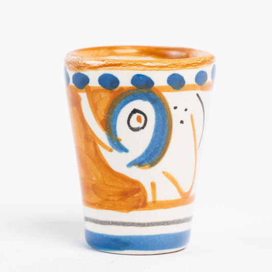 Italian Terracotta Gold Elephant Shot Glass
