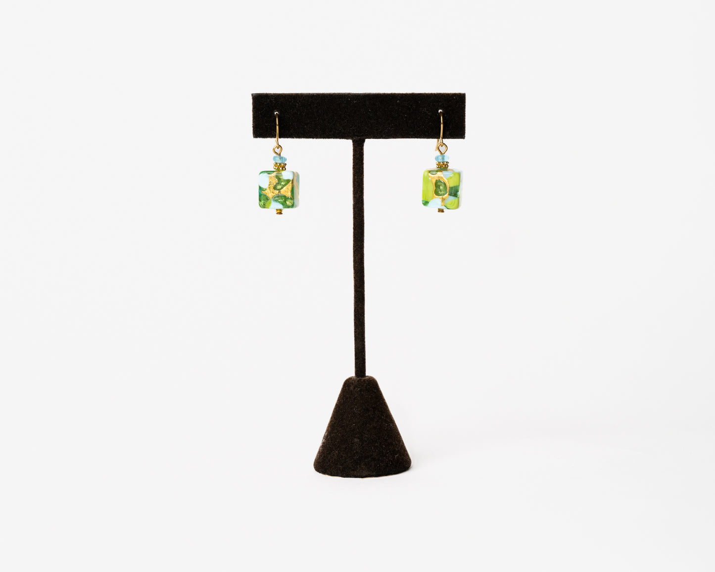 Murano Glass Moss River Earrings