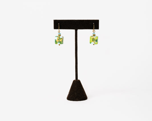 Murano Glass Moss River Earrings