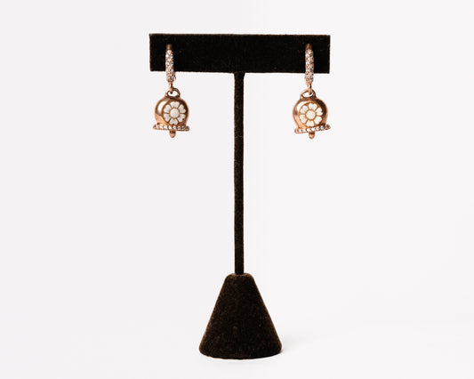 Italian Artisan Rose Gold Daisy Earring