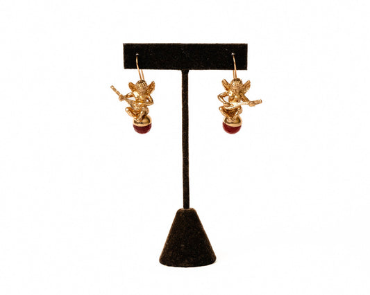 Musical Cherub Drop Earrings