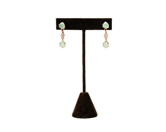 Chalcedony Double Drop Earrings