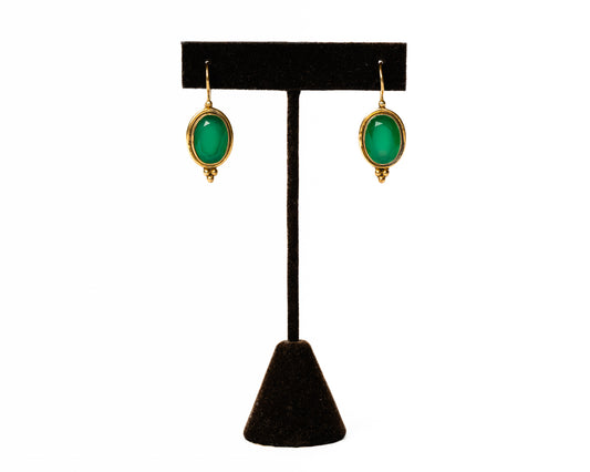 Italian Artisan Gold Florentine Crest Earrings