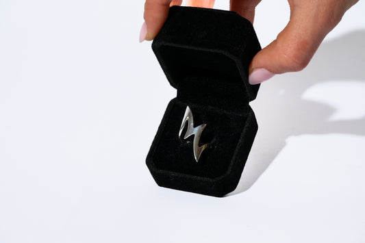 Sterling Silver Lightning Bolt Ring