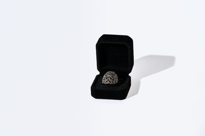 Sterling Silver Floral Crest Wrap Ring