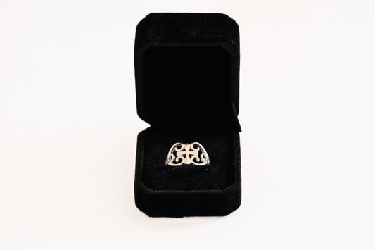 Sterling Silver Whirling Cross Ring