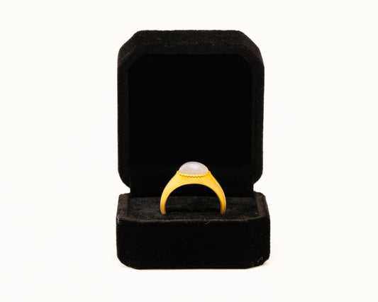 Italian Artisan Gold Opalite Empress Ring