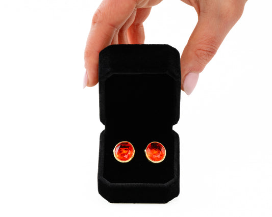 Italian Artisan Gold Ember Glow Earrings