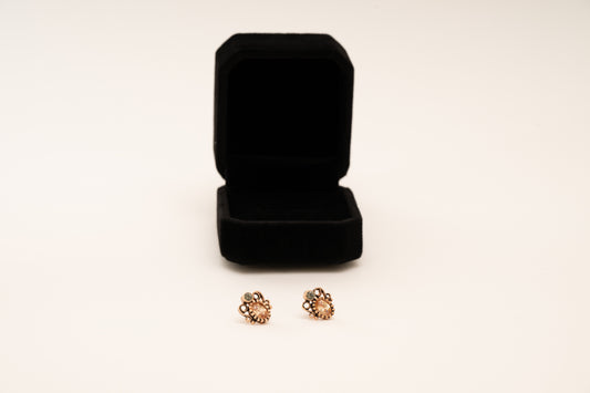 Italian Artisan Rose Gold Victorian Grace Earrings