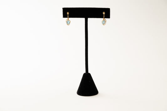 18k Yellow Gold Sky Drop Earrings