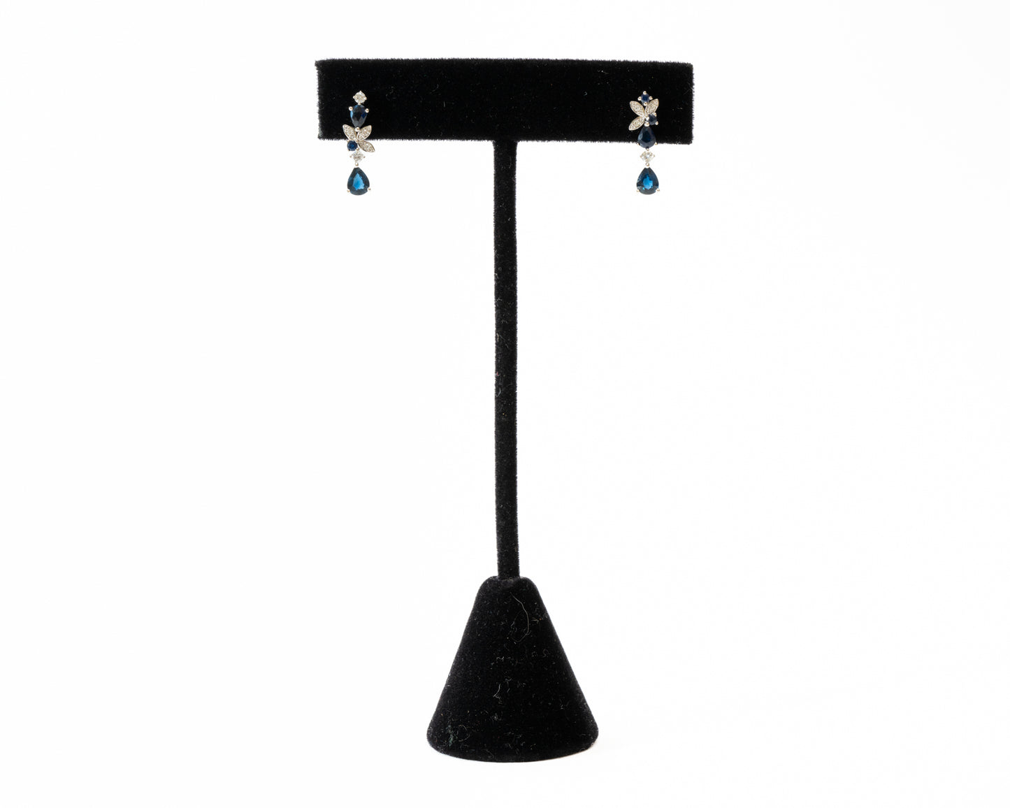Sterling Silver Moonlit Sapphire Earrings