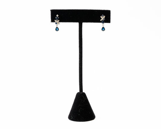 Sterling Silver Moonlit Sapphire Earrings